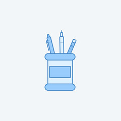 Poster - geometry grunge 2 colored line icon. Simple dark and light blue element illustration. geometry grunge concept outline symbol design from education set