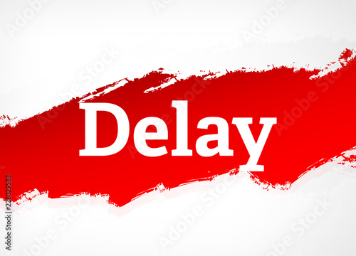 Fotografie, Obraz Delay Red Brush Abstract Background Illustration