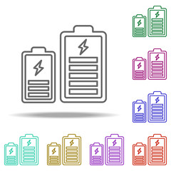 Poster - charging battery outline icon. Elements of Ecology in multi color style icons. Simple icon for websites, web design, mobile app, info graphics