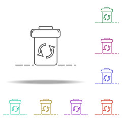 Poster - recycling outline icon. Elements of Ecology in multi color style icons. Simple icon for websites, web design, mobile app, info graphics