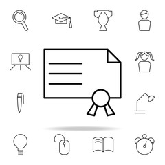 Poster - diploma icon. Education icons universal set for web and mobile