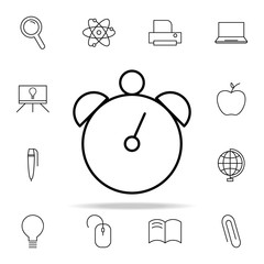 Poster - alarm clock icon. Education icons universal set for web and mobile