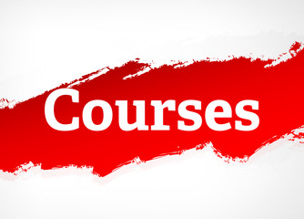 Wall Mural - Courses Red Brush Abstract Background Illustration