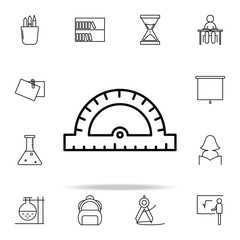 Poster - protractor icon. Education icons universal set for web and mobile