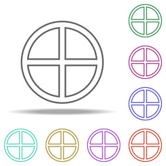 Poster - Celtic cross outline icon. Elements of religion in multi color style icons. Simple icon for websites, web design, mobile app, info graphics