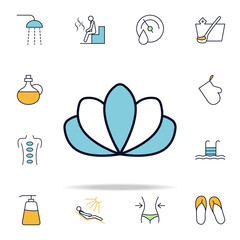 Poster - lotus outline icon. spa icons universal set for web and mobile