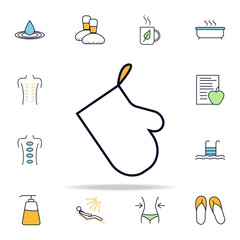 Poster - glove outline icon. spa icons universal set for web and mobile