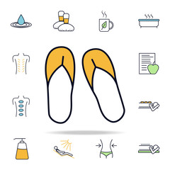 Poster - flip-flops outline icon. spa icons universal set for web and mobile