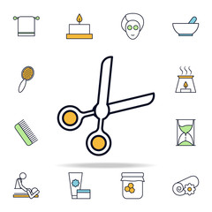 Poster - scissors outline icon. spa icons universal set for web and mobile