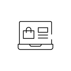 Poster - online shopping icon. Element of cyber monday icon for mobile concept and web apps. Thin line online shopping icon can be used for web and mobile