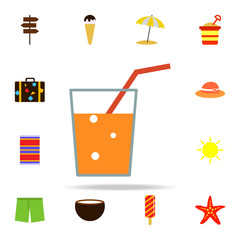 Aufkleber - juice flat icon. Summer icons universal set for web and mobile