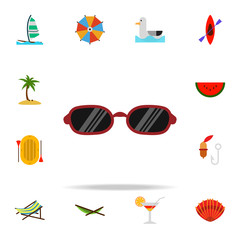 Aufkleber - sunglasses flat icon. Summer icons universal set for web and mobile