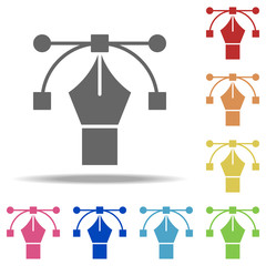 Poster - pen editing icon. Elements of web in multi color style icons. Simple icon for websites, web design, mobile app, info graphics