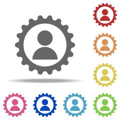 Aufkleber - contact setup icon. Elements of web in multi color style icons. Simple icon for websites, web design, mobile app, info graphics