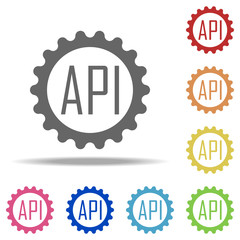Poster - API setup icon. Elements of web in multi color style icons. Simple icon for websites, web design, mobile app, info graphics