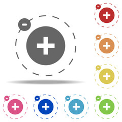 Poster - negative and positive poles icon. Elements of web in multi color style icons. Simple icon for websites, web design, mobile app, info graphics