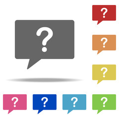 Poster - question icon. elements of web in multi color style icons. simple icon for websites, web design, mob