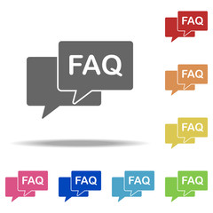 Aufkleber - FAQ conversation icon. Elements of web in multi color style icons. Simple icon for websites, web design, mobile app, info graphics