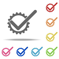 Aufkleber - Confirm Settings icon. Elements of web in multi color style icons. Simple icon for websites, web design, mobile app, info graphics