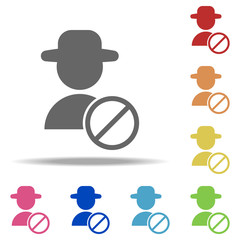 Aufkleber - deleting a contact icon. Elements of web in multi color style icons. Simple icon for websites, web design, mobile app, info graphics