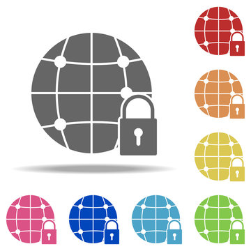 world lock icon. Elements of web in multi color style icons. Simple icon for websites, web design, mobile app, info graphics