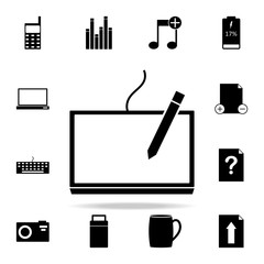Aufkleber - tablet with stylus icon. web icons universal set for web and mobile