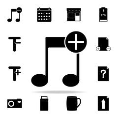 Poster - music plus icon. web icons universal set for web and mobile
