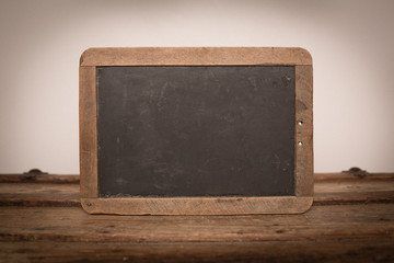 Vintage Chalkboard with Wooden Frame, Blank for Text