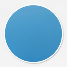 Round Empty Blue Circle Vector Illustration
