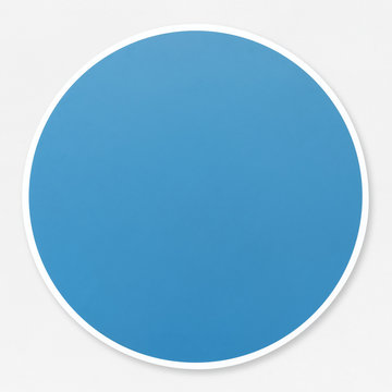 Round empty blue circle vector illustration