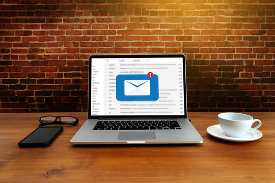 Mail Communication Connection message to mailing contacts phone Global Letters Concept