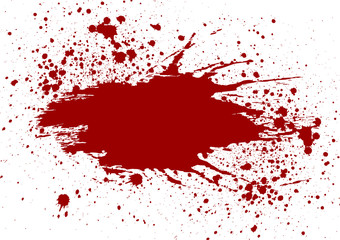 Wall Mural - abstract vector blood splatter isolated. illustration vector design