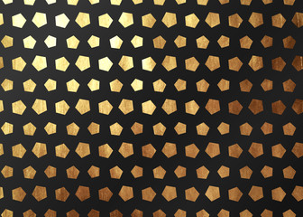 Wall Mural - Abstract pattern texture gold geometric. Vector golden and black background.