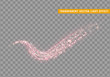 Magic light effect. Stardust pink glitter. Sparkle star dust vector illustration