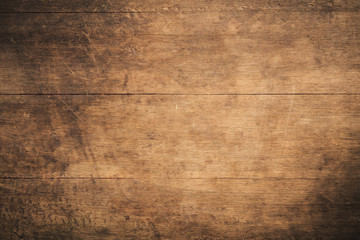 Wall Mural - Old grunge dark textured wooden background , The surface of the old brown wood texture , top view teak wood paneling