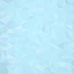 Wall Mural - Blue low-poly winter illustration. Vector 3D design template. Geometric background with ice texture.