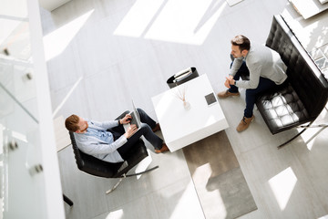 Group of business people working as team in office