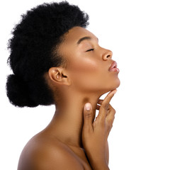 Wall Mural - portrait of young and cute african woman