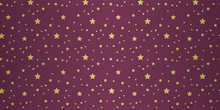 Luxury Golden Christmas Pattern With Stars And Snow