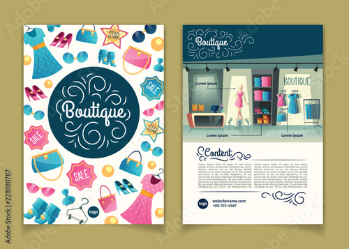 vector brochures with girls
