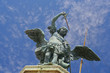 Statue of St. Michael on the top of Castel Sant' Angelo in Rome, Italy.