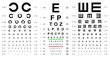 © bigmouse108 - Eye Test Chart Placard Banner Card Set. Vector