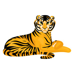 Wall Mural - tiger icon. cartoon of tiger vector icon for web design isolated on white background