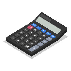Poster - Calculator icon set. Isometric set of calculator vector icons for web design isolated on white background