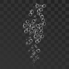 Wall Mural - Underwater bubbles icon. Realistic illustration of underwater bubbles vector icon for web design