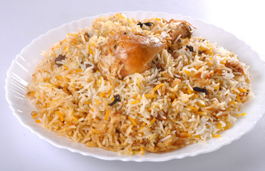 Wall Mural - Hyderabadi Chicken Biryani: