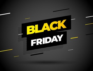 Wall Mural - Black Friday sale inscription design template. Black Friday banner. Vector illustration eps 10.