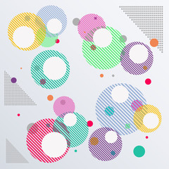 Poster - abstract of colorful geometric pattern background.