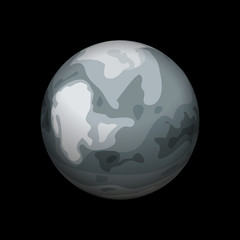 Poster - Pluto planet icon. Isometric of pluto planet vector icon for web design isolated