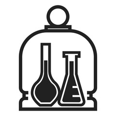 Poster - Chemistry glass flask icon. Simple illustration of chemistry glass flask vector icon for web design isolated on white background